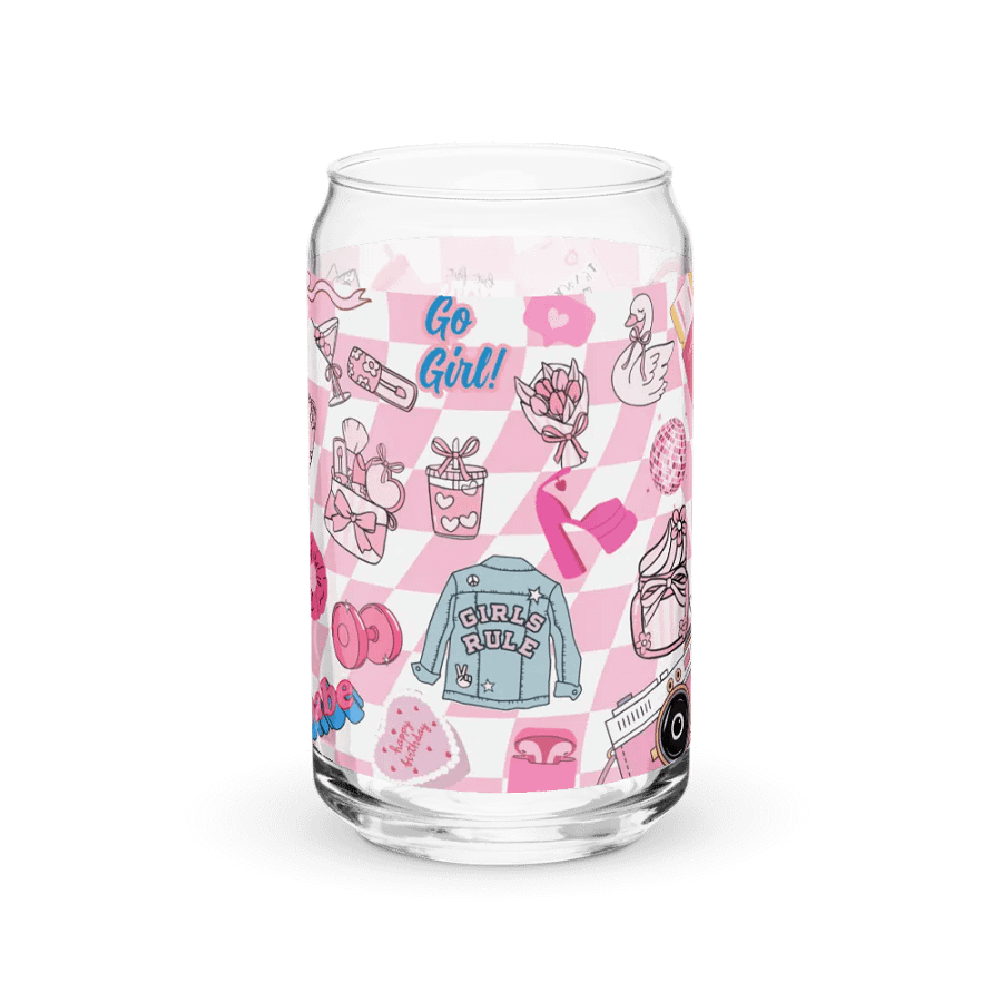 Girly Aesthetic Delight Can-Shaped Glass product image (8)