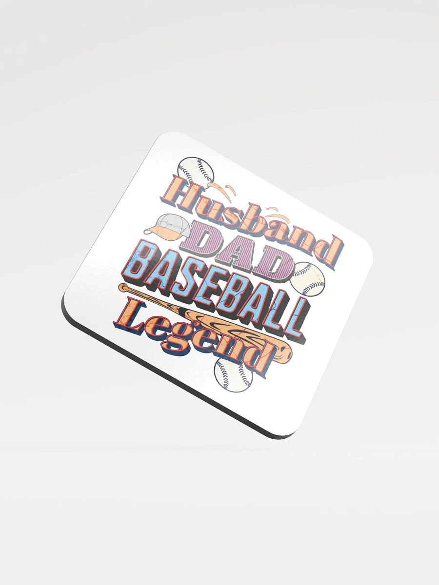 Husband Dad Baseball Legend Cork Coaster product image (2)