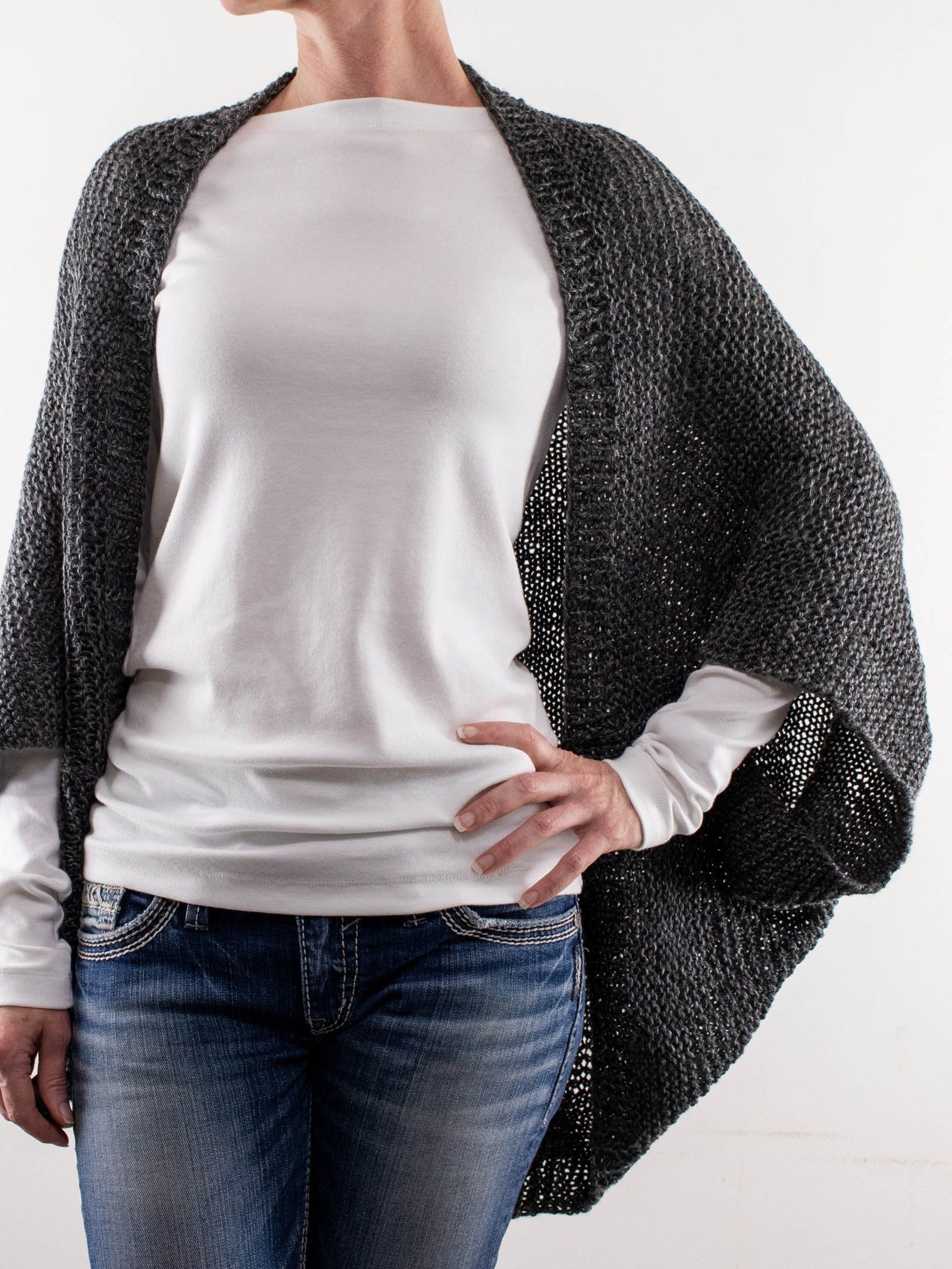 Garter Stitch Knitted Shrug Pattern - Slow Morning product image (2)