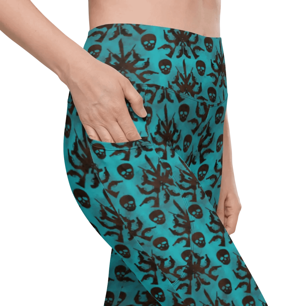 Gothic 2A High Waist Pocket Leggings - Teal product image (1)