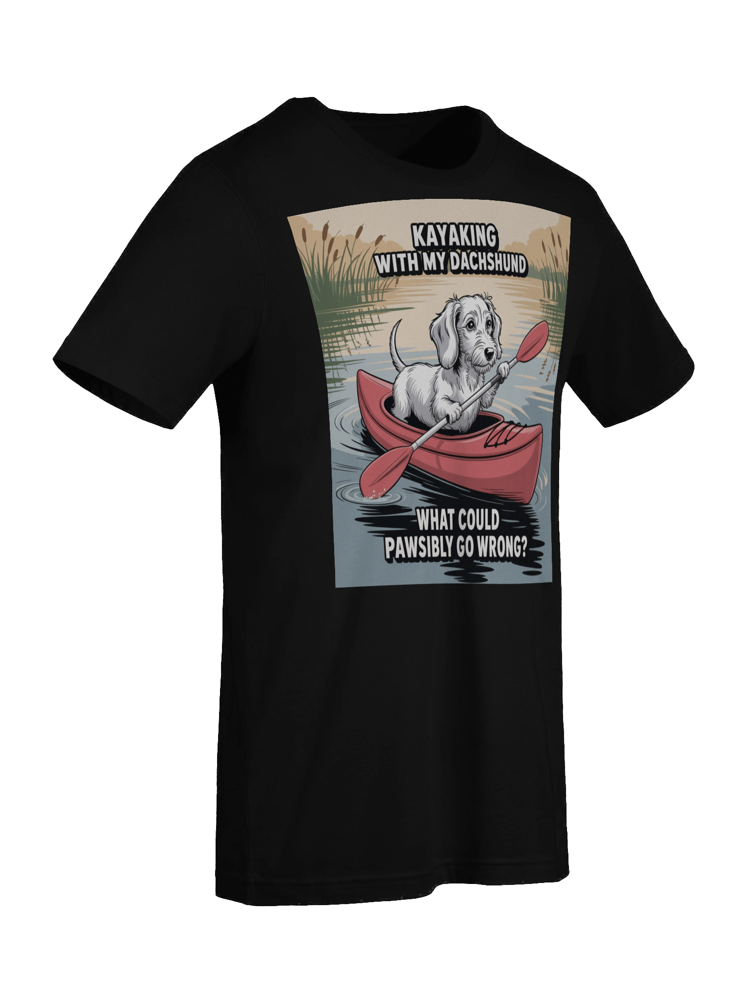 Kayaking with My Dachshund – Funny Dog Lover T-Shirt product image (9)