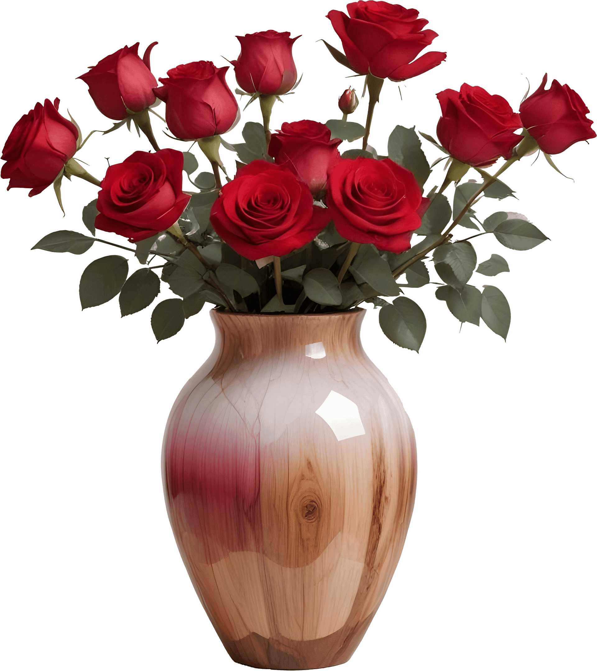 Rosewood Elegance Vase - PNG product image (1)