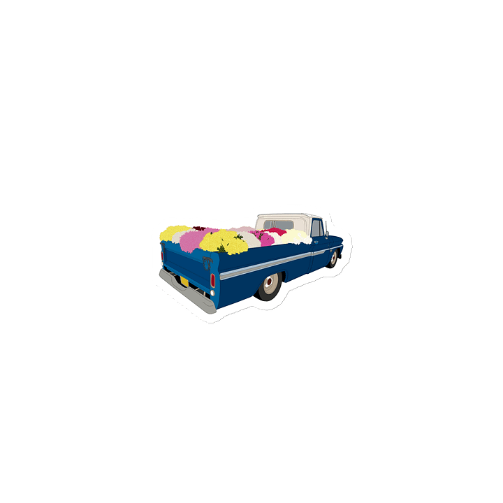 Floral Pickup Truck Magnet product image (1)