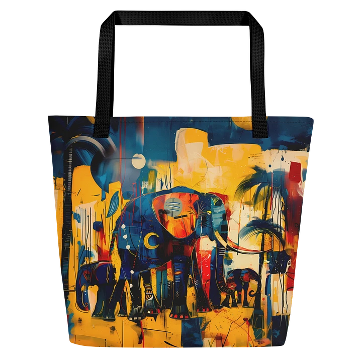 Tote Bag: Elephant Africa Abstract Art Elephant Family Abstraction Design product image (1)