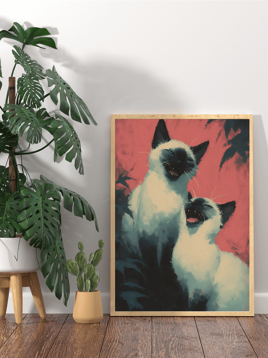 Vibrant Siamese Cat Printable Art 8K JPG product image (3)