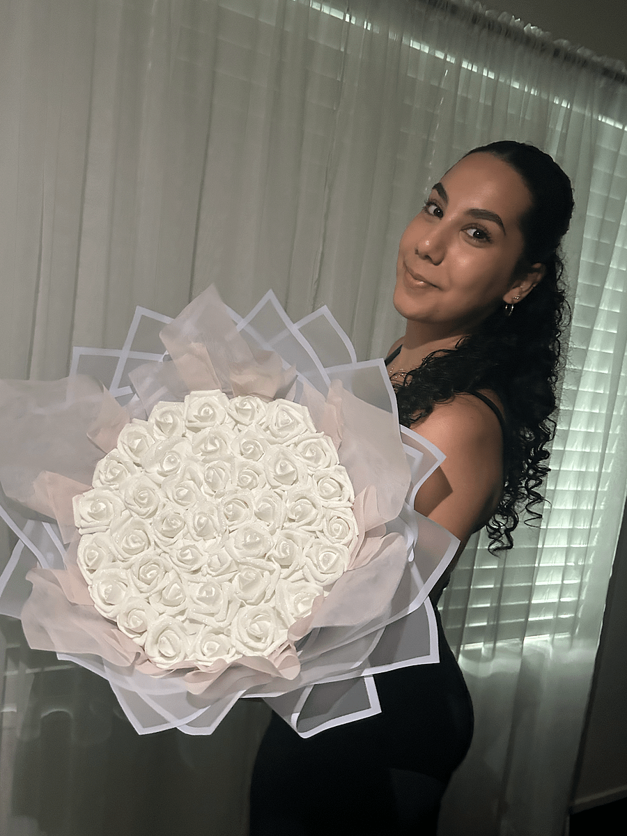 White Glitter Boquet product image (3)