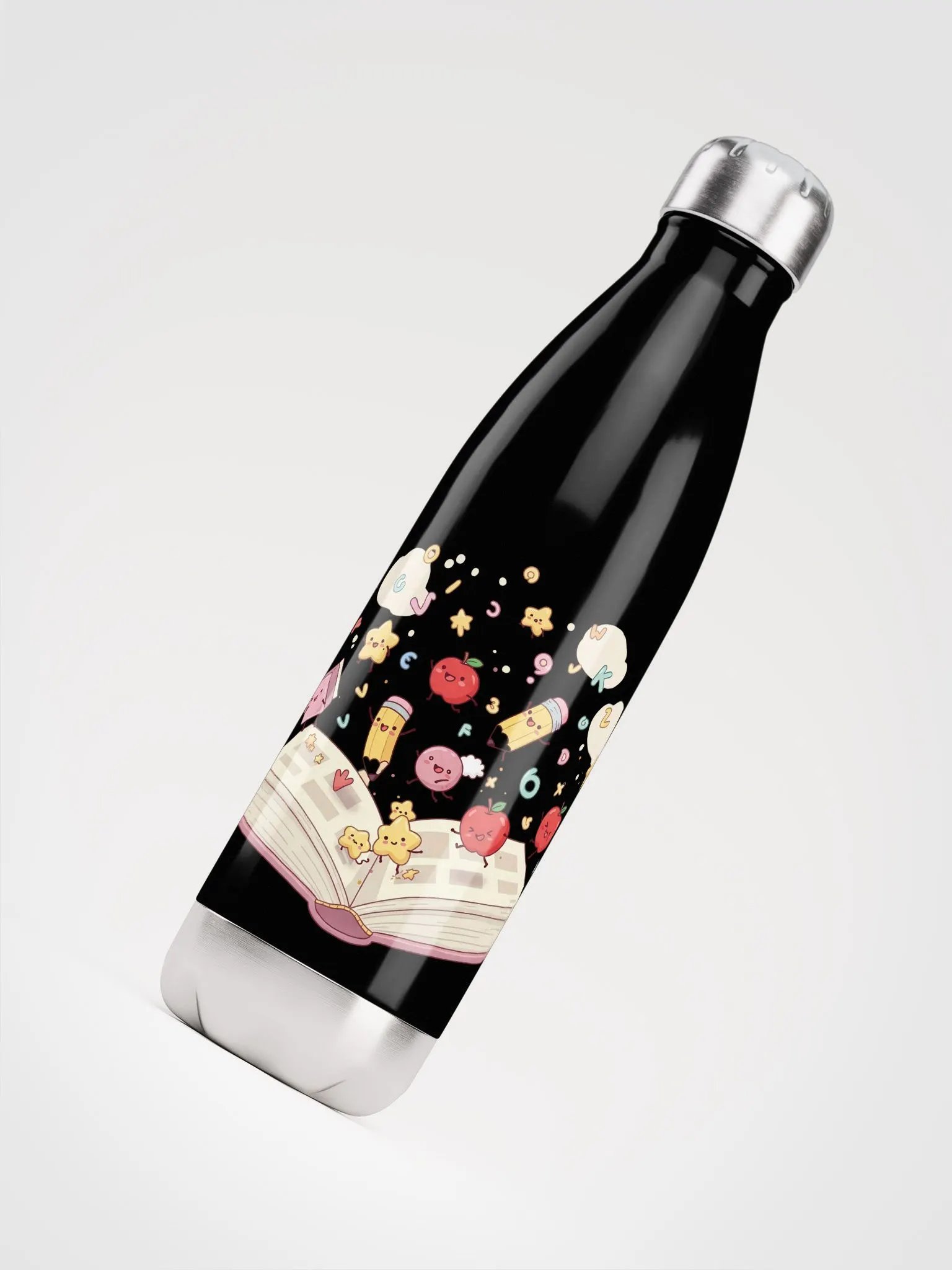 Whimsical Alphabet Adventure Stainless Steel Water Bottle product image (7)