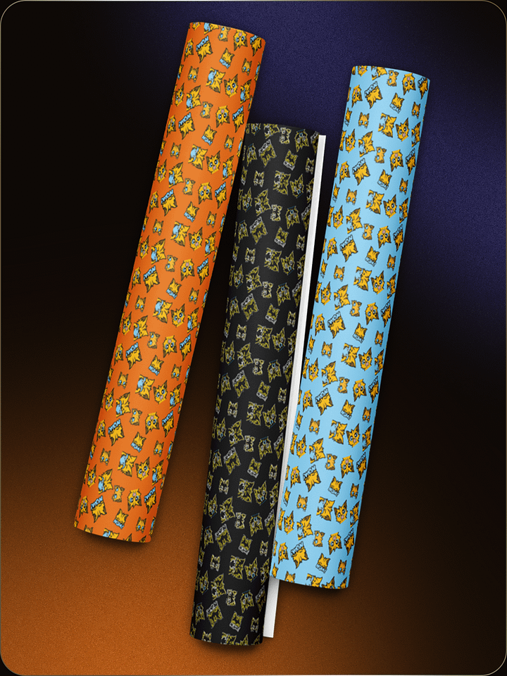 WrappleCat?! SparkleCat Emotes Wrapping Paper product image (1)