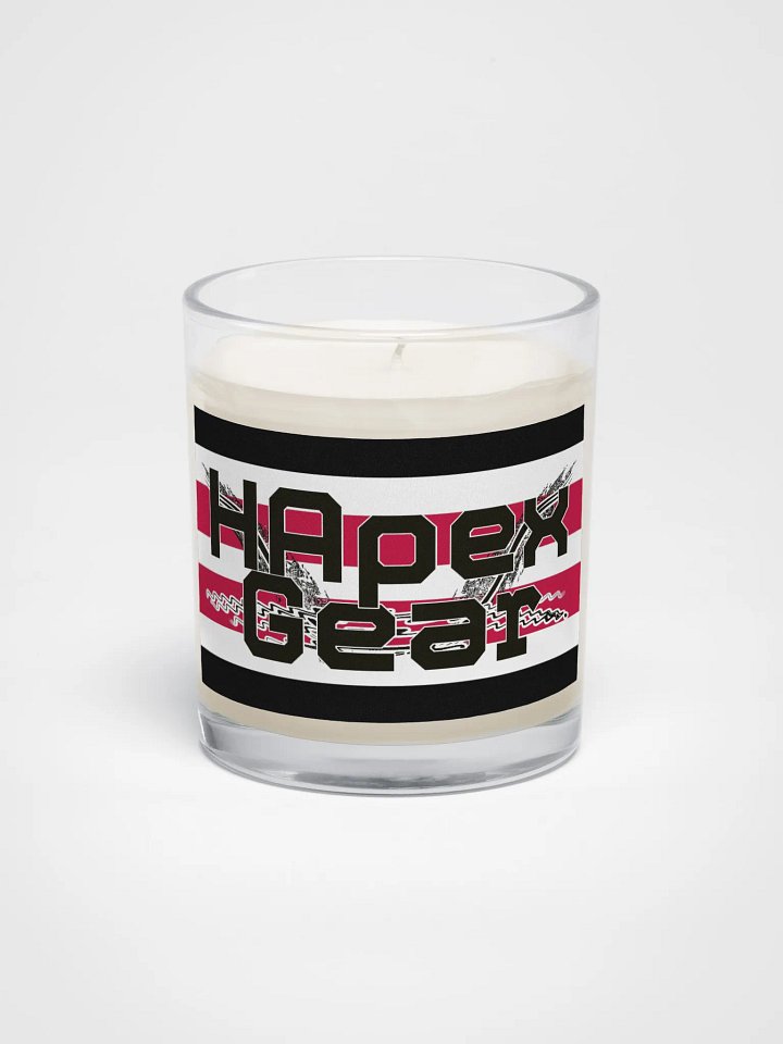 Black HApex Gear Black Logo - Soy Wax Candle In A Clear Glass Jar product image (1)
