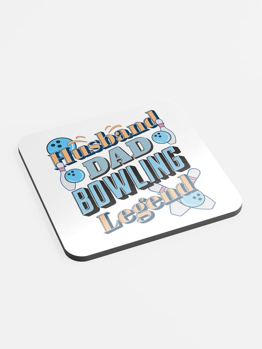 Husband Dad Bowling Legend Cork Coaster product image (2)