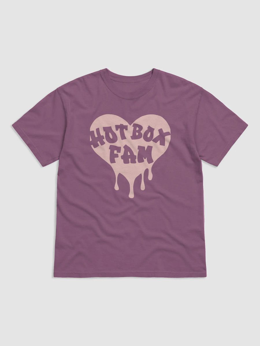 UNISEX HOT BOX FAM TRANSPARENT PALE PINK HEART LOGO TEE product image (6)