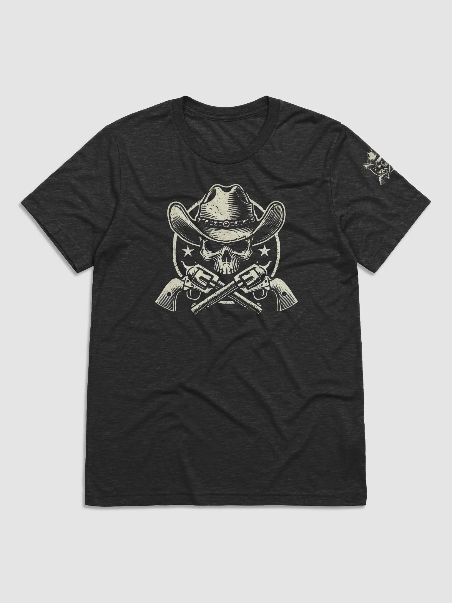 T-Shirt "Outlaw Spirit" – Crâne, Cowboy & Revolvers product image (8)