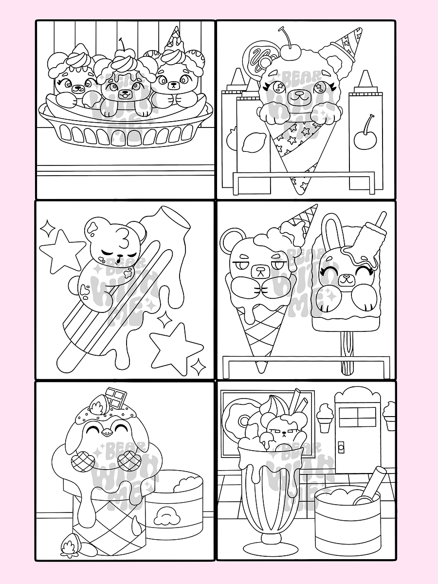 Ice Cream characters coloring pages product image (2)