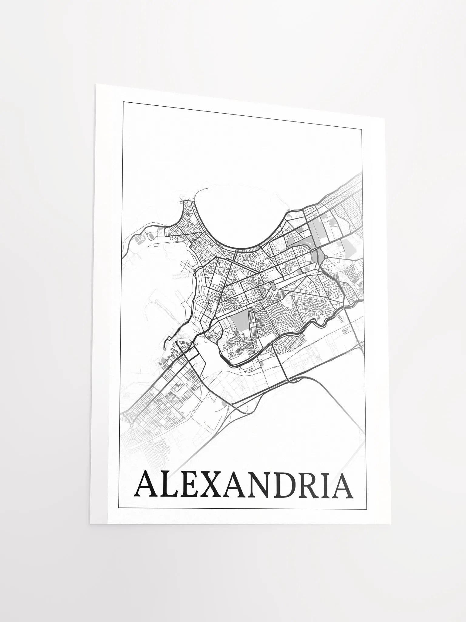 Alexandria, Egypt, city map print product image (13)