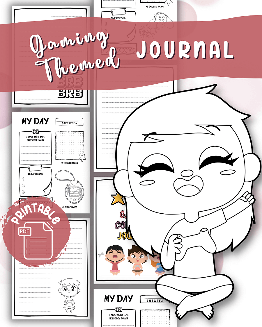 Kids Coloring Journal - Video Game Themed product image (1)