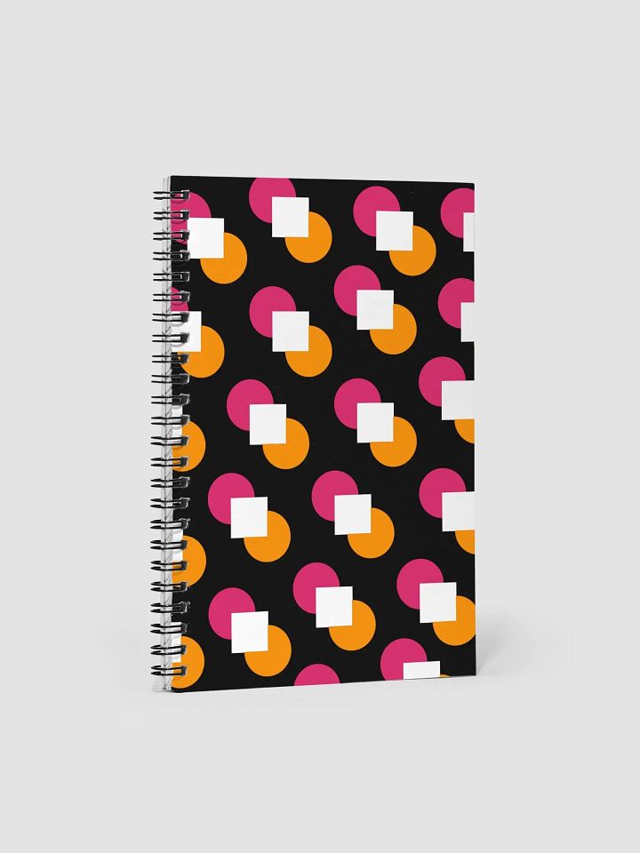 Circles and Squares Pattern Design Sprial Notebook product image (1)