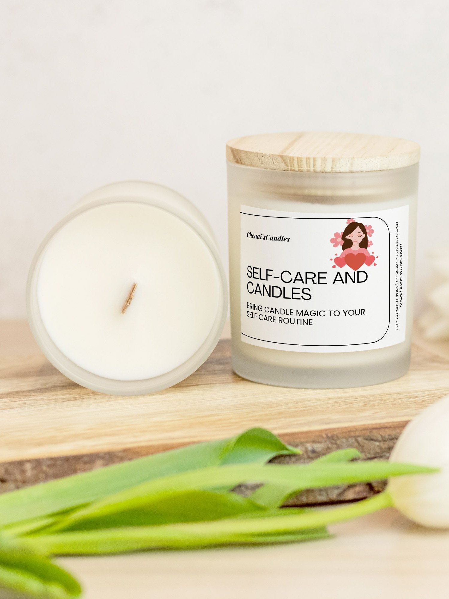 Wellness Self Care frosted candle product image (1)
