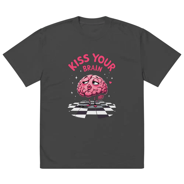 Kiss Your Brain Valentine Test Day Oversized Tee product image (5)