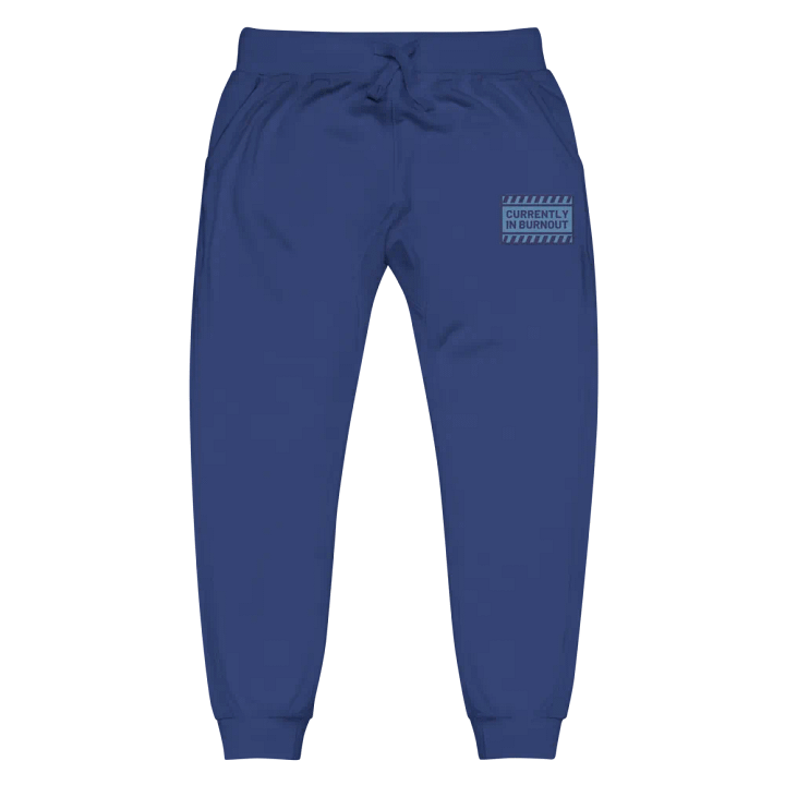 CURRENTLY IN BURNOUT (electric design) embroidered fleece joggers product image (2)