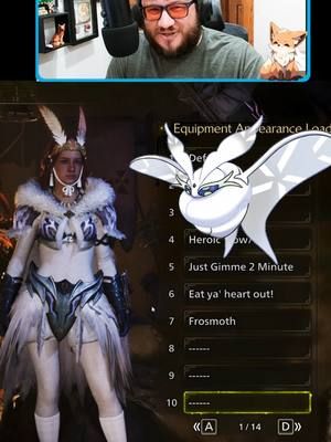 Hunter = Frosmoth. Kinsect = Snom#monsterhunter #monsterhunterwilds #giddyfoxgaming #pokemon