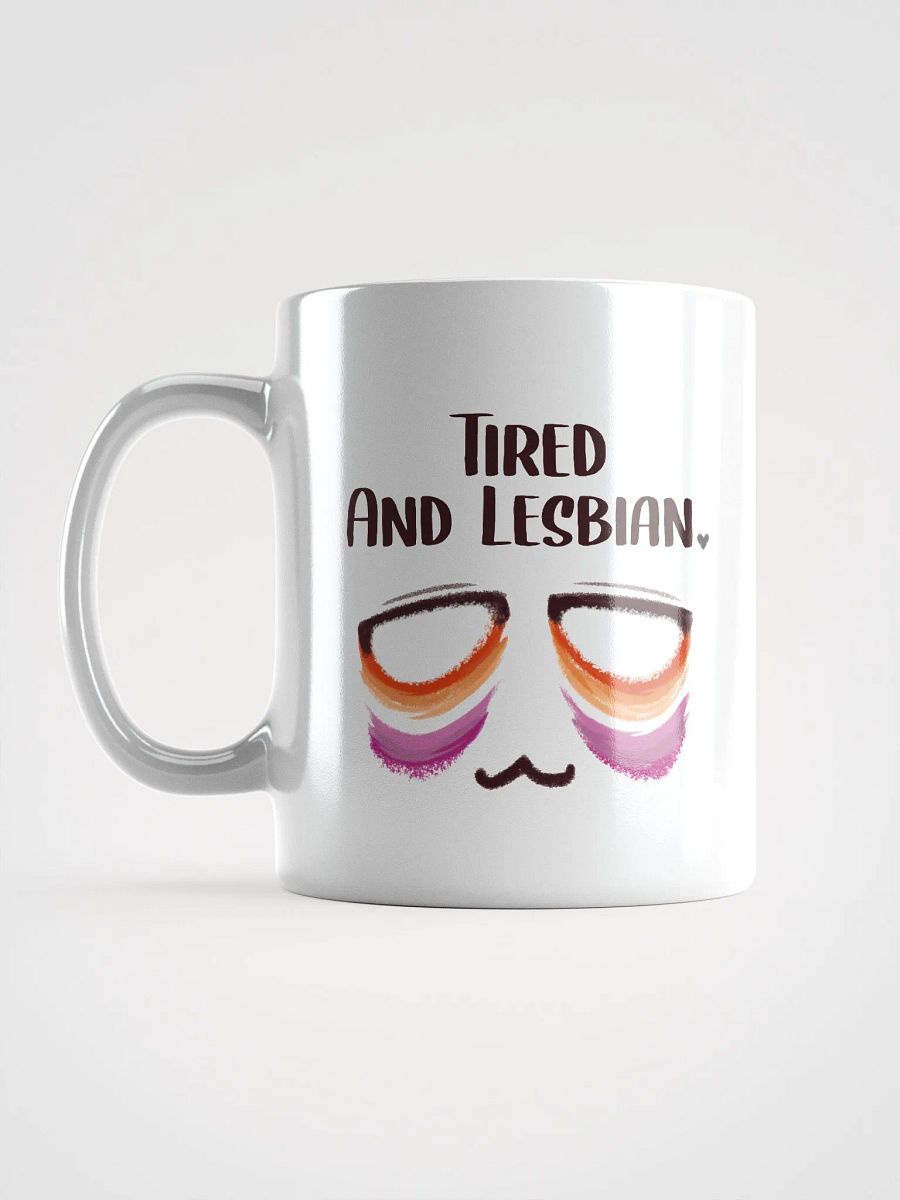 Tired and Lesbian - Pride Flag Ceramic Mug product image (6)