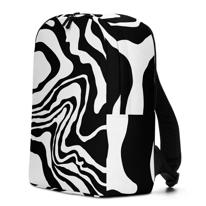Flowing Monochrome Waves Minimalist Backpack product image (2)