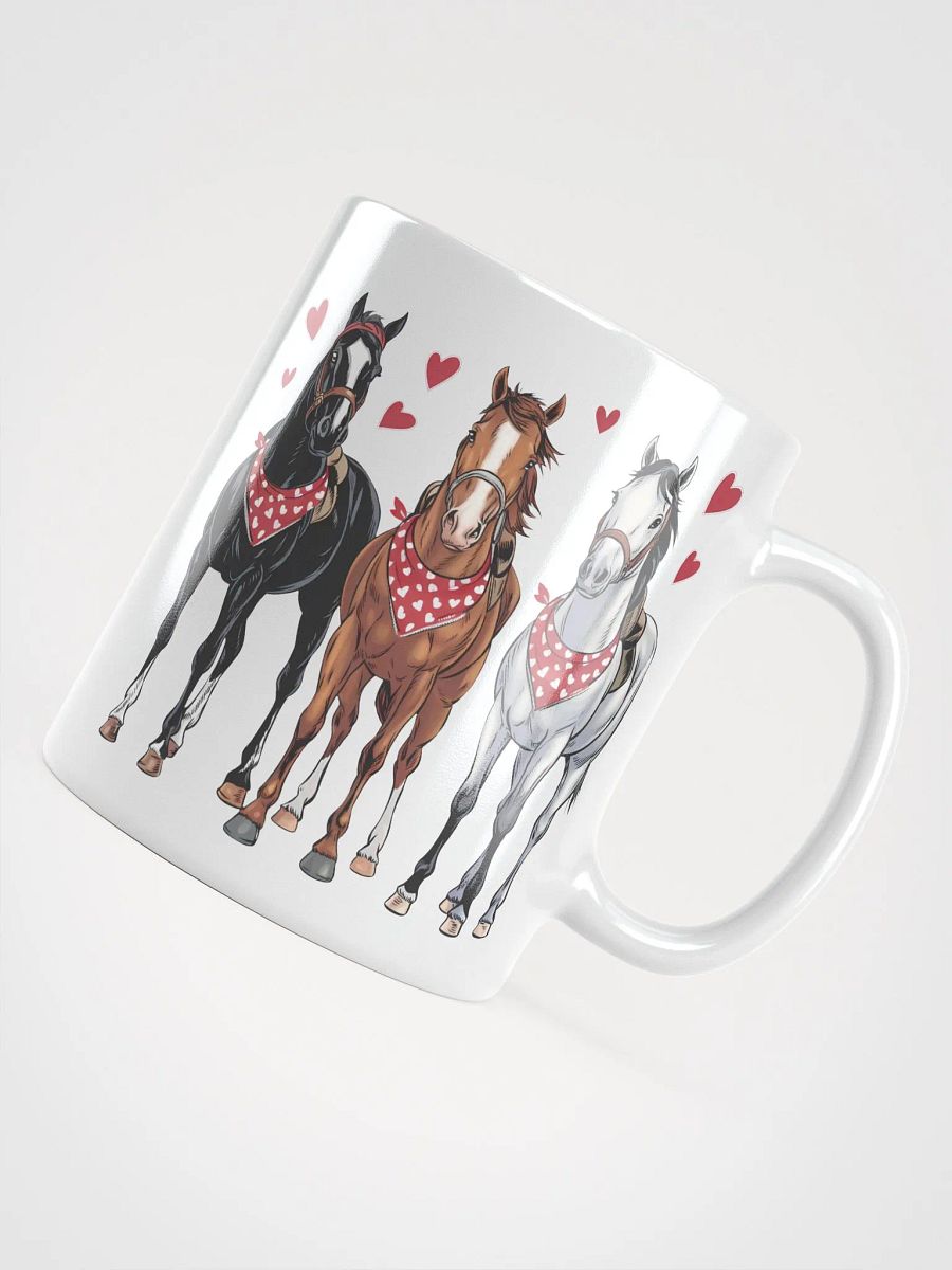 Heartfelt Valentine Horses White Glossy Mug product image (4)