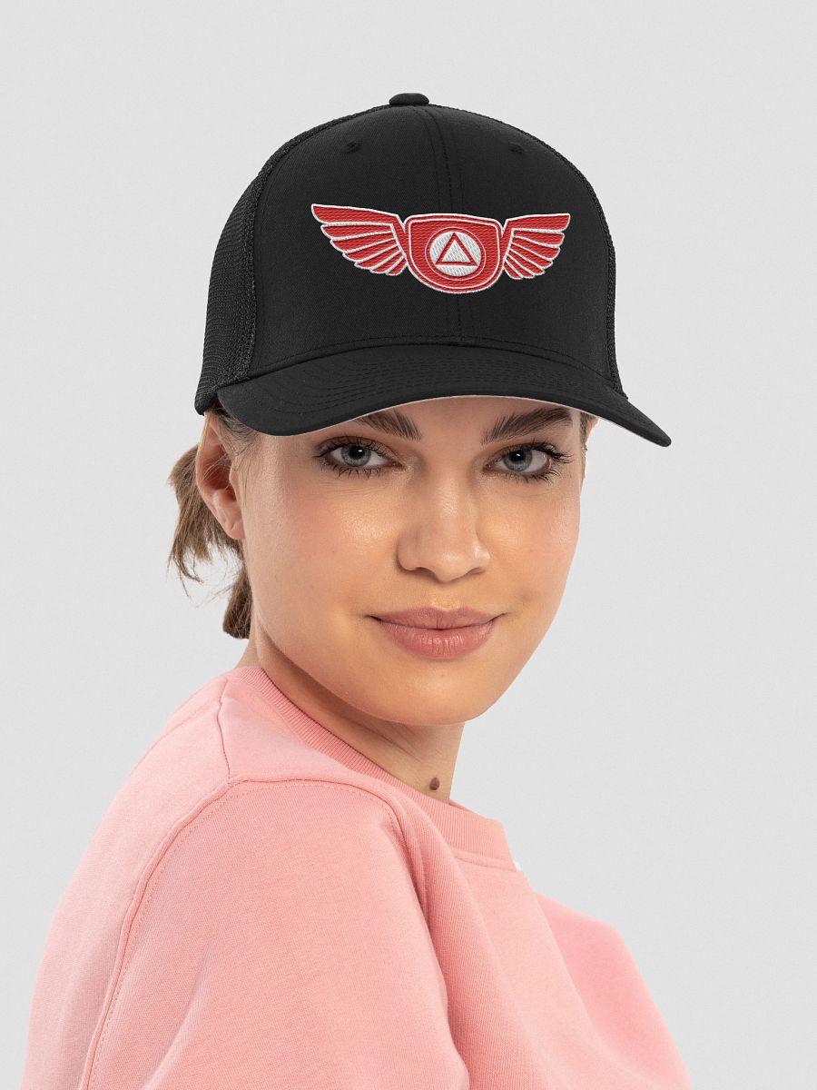 Guardian Angel Wings Trucker Hat with Red Color Accent product image (2)