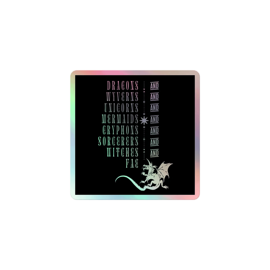 Fantasy Creatures Holographic Sticker product image (1)