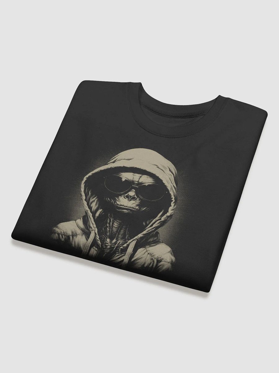 Street Alien in a Hoodie Long Sleeve Sweater - Cozy Urban Extraterrestrial product image (11)