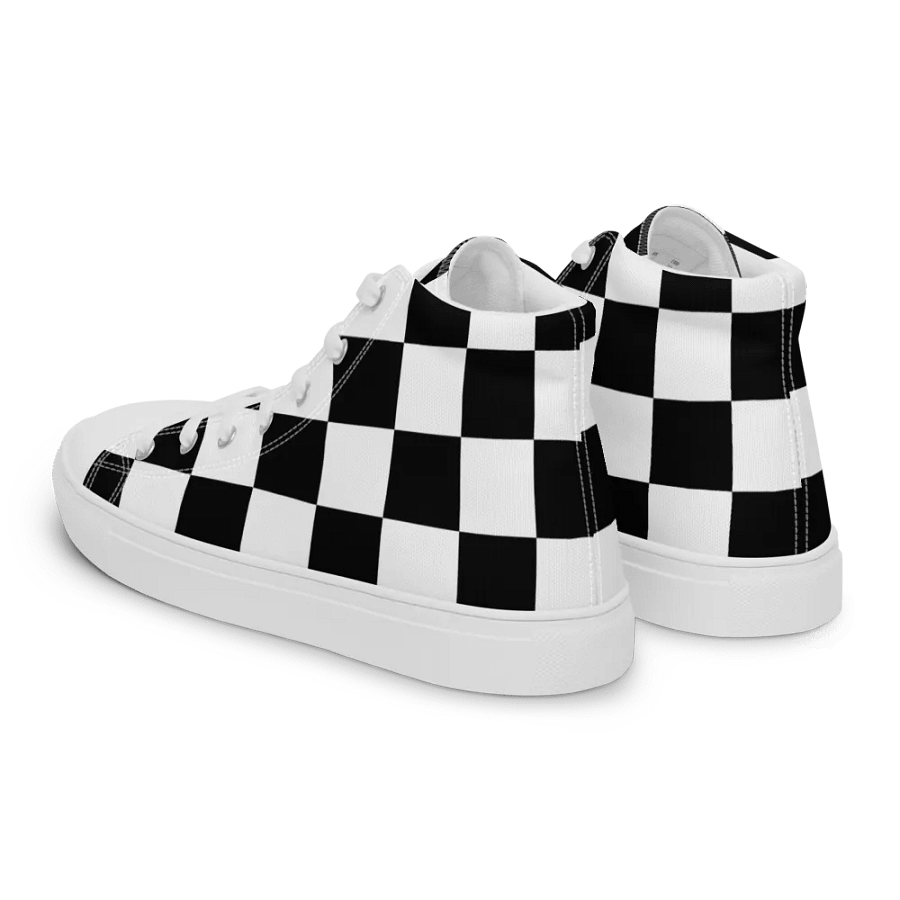 Women's large checks high top canvas sneakers product image (9)
