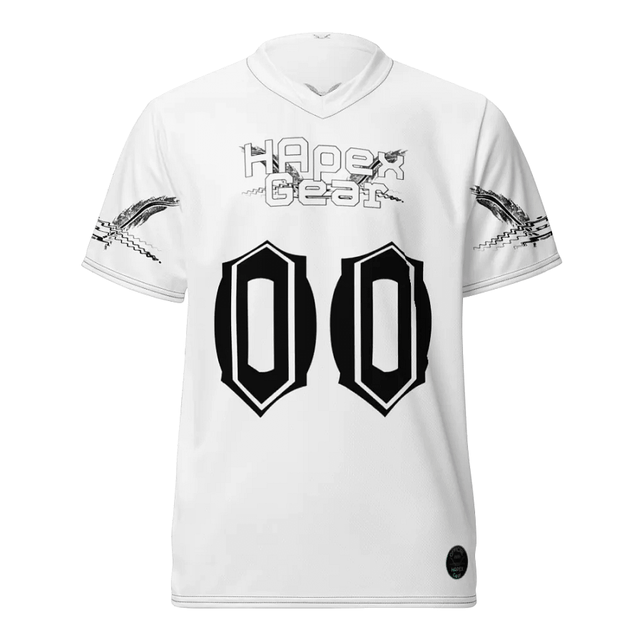 Capital TOOMEY - White - Recycled Unisex Sports Jersey - White HApex Gear Black Logo product image (3)