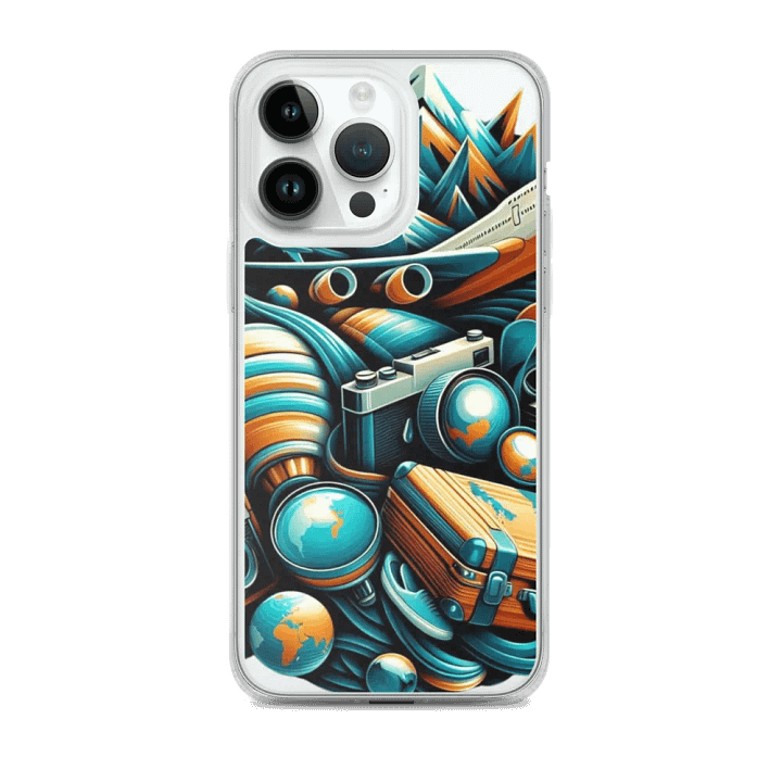 MagSafe® Clear Case for iPhone® | AI-Designed Abstract Travel Art product image (2)