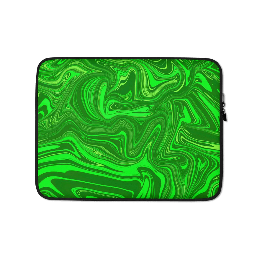 Laptop Sleeve - Different Shades of Green Digital Fluid Art product image (1)