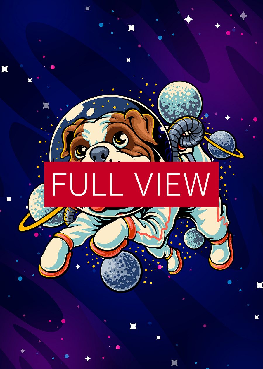 Dog Astronaut, space dog — space poster, synthwave space, neon space, aesthetic poster product image (3)