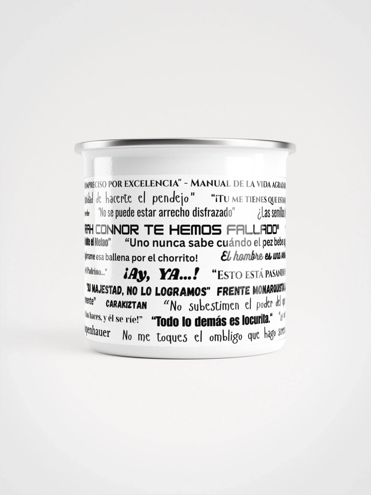 Taza de Peltre sabiduria qsvt blanca product image (2)