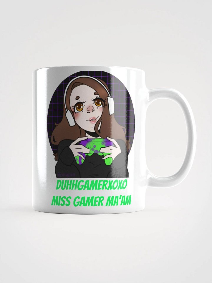DuhhGamerXOXO/Miss Gamer Ma'am Mug - Green Text product image (1)