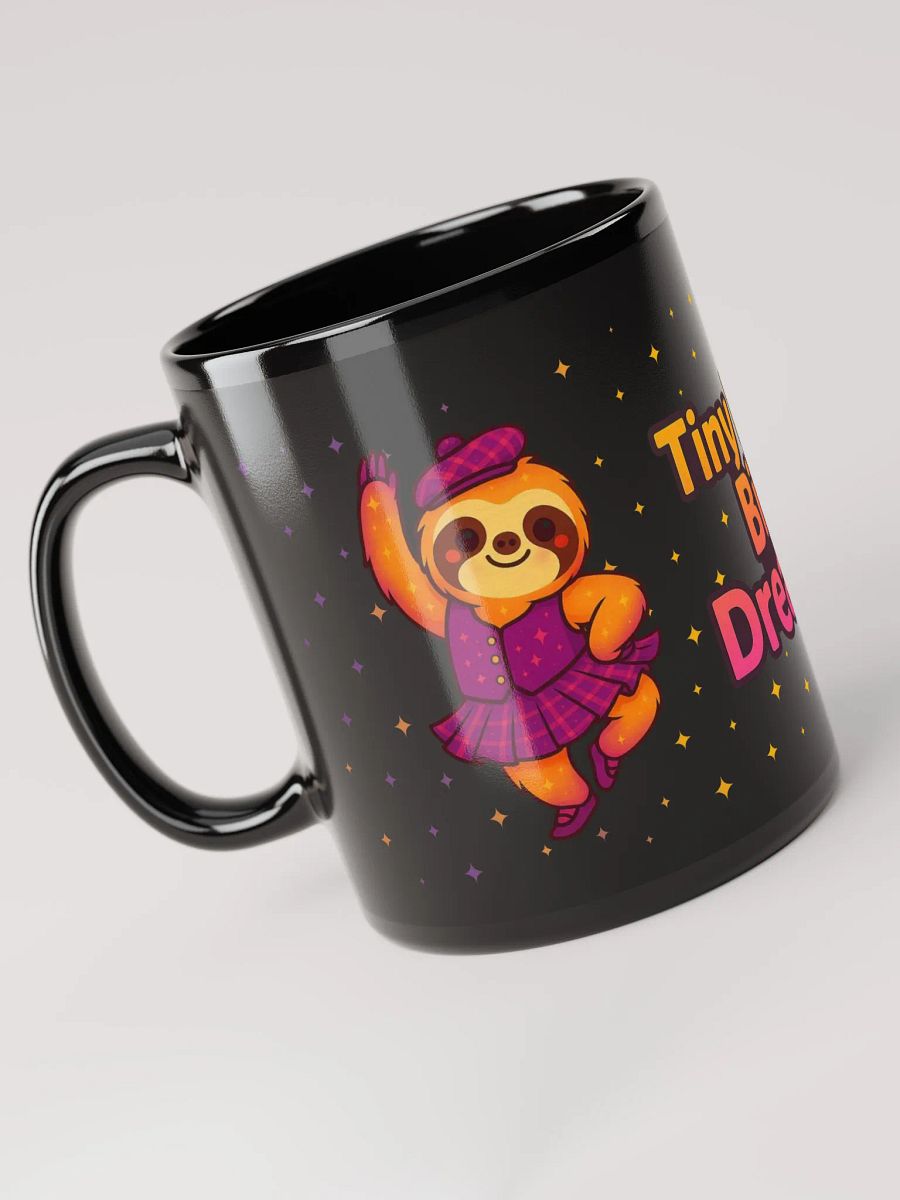 Tiny Feet Big Dreams Sloth Mug – Highland Dance Gift for Girls, Cute Scottish Dancer Coffee Cup product image (3)