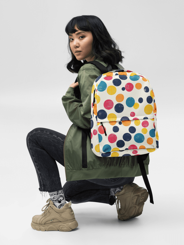 Polka Dot Illusion Vintage Retro Backpack product image (2)