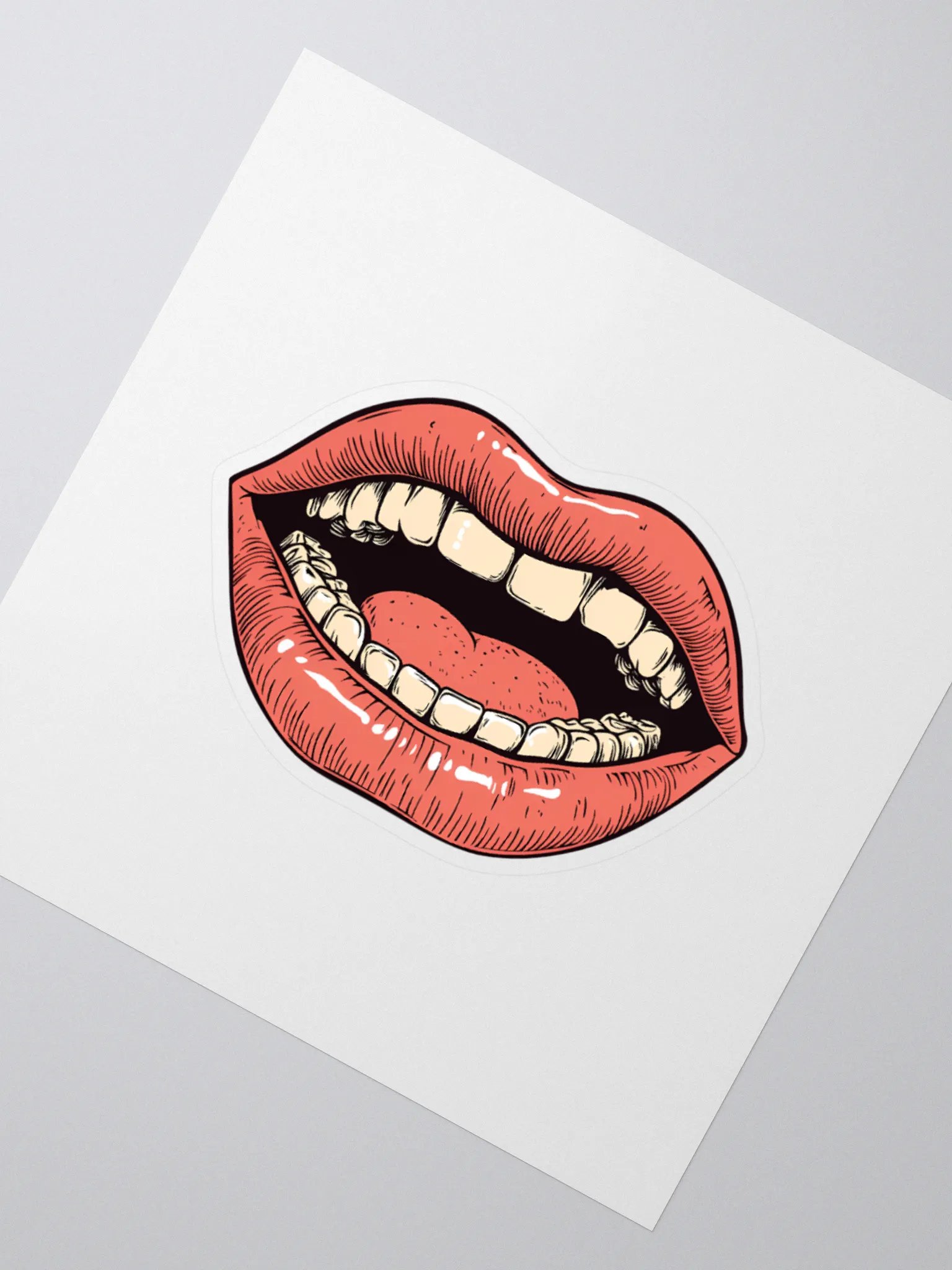 Open Mouth 80's Design Style sticker product image (2)