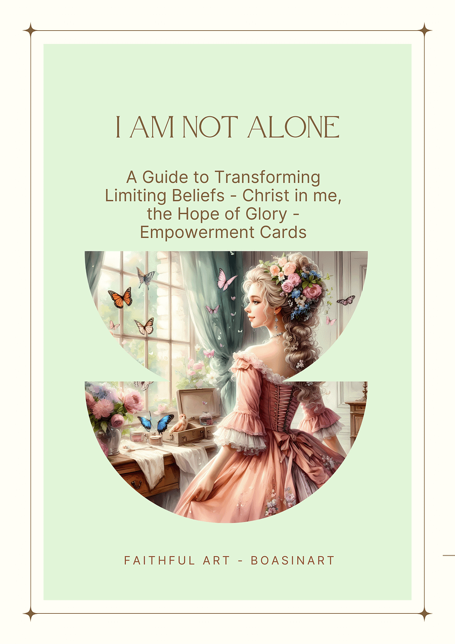 I am Not Alone - God Empowerment Cards + Guidebook - Transform Limiting Beliefs, Digital Self-Help Tools, Positive Mindset Cards, Printable PDF product image (3)