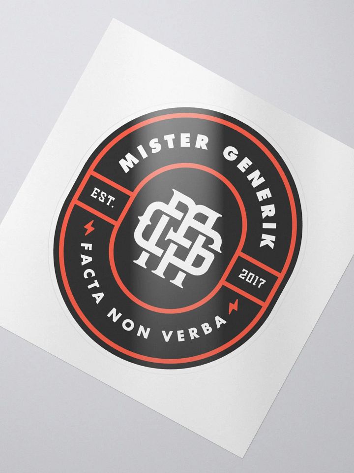 Mister Generik Monogram Badge Sticker product image (2)