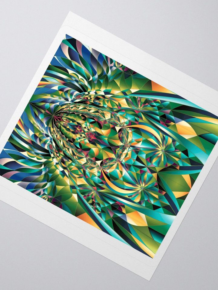 Kaleidoscope Floral Sticker - Vibrant Geometric Decal product image (2)
