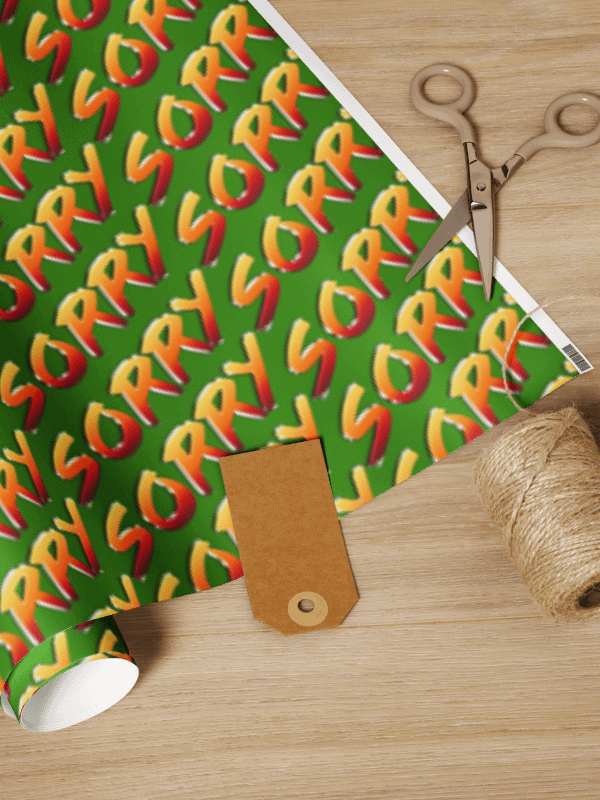 SORRY WRAPPING PAPER product image (1)