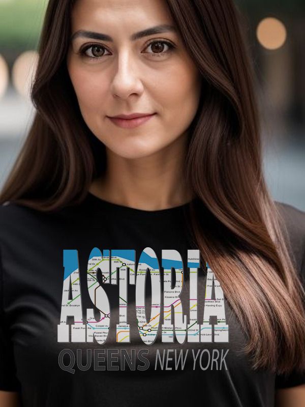 Fun Cool Astoria Queens New York with Subway Map NYC T-Shirt product image (1)