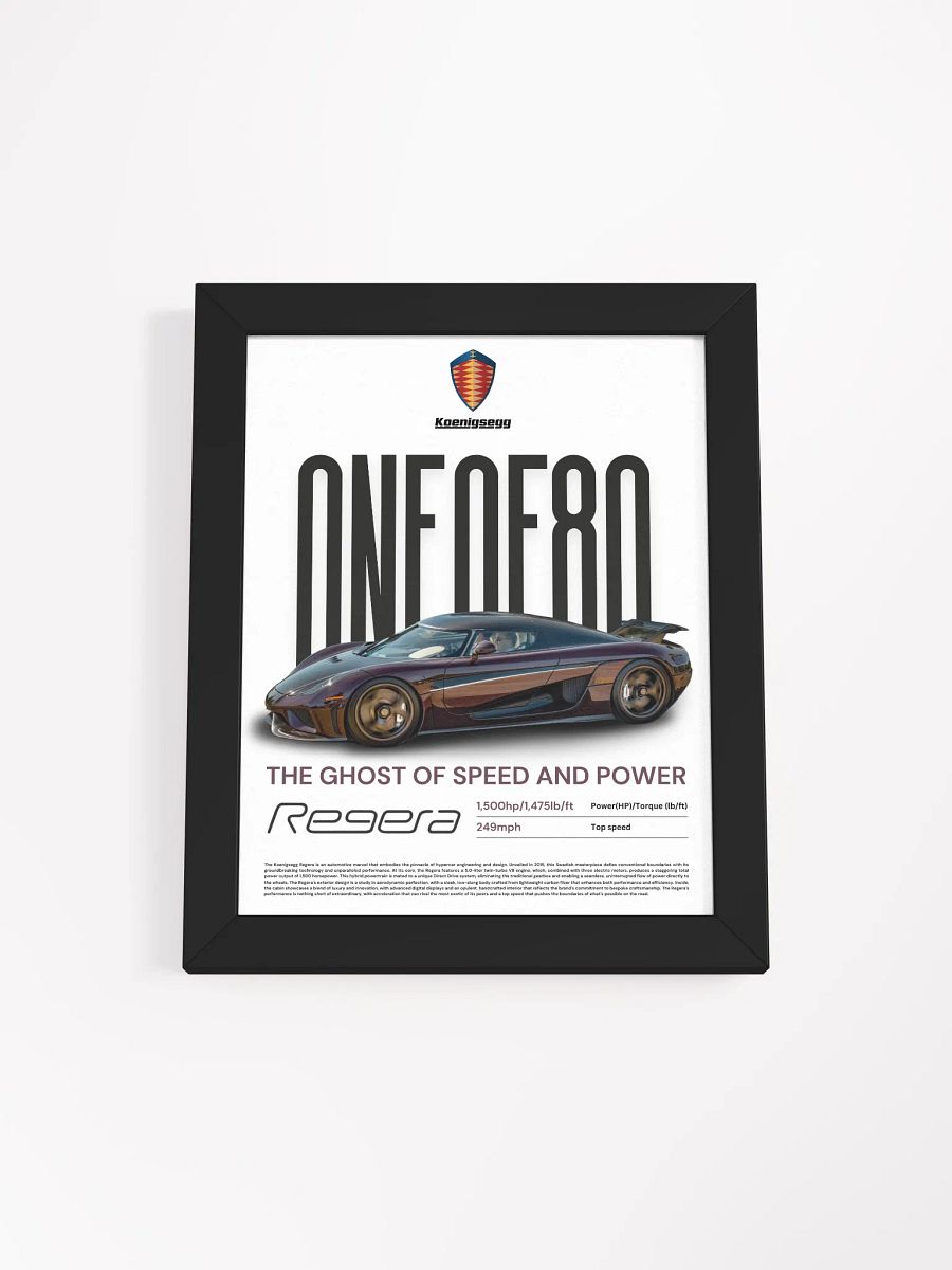 KOENIGSEGG REGERA FRAMED POSTER product image (5)