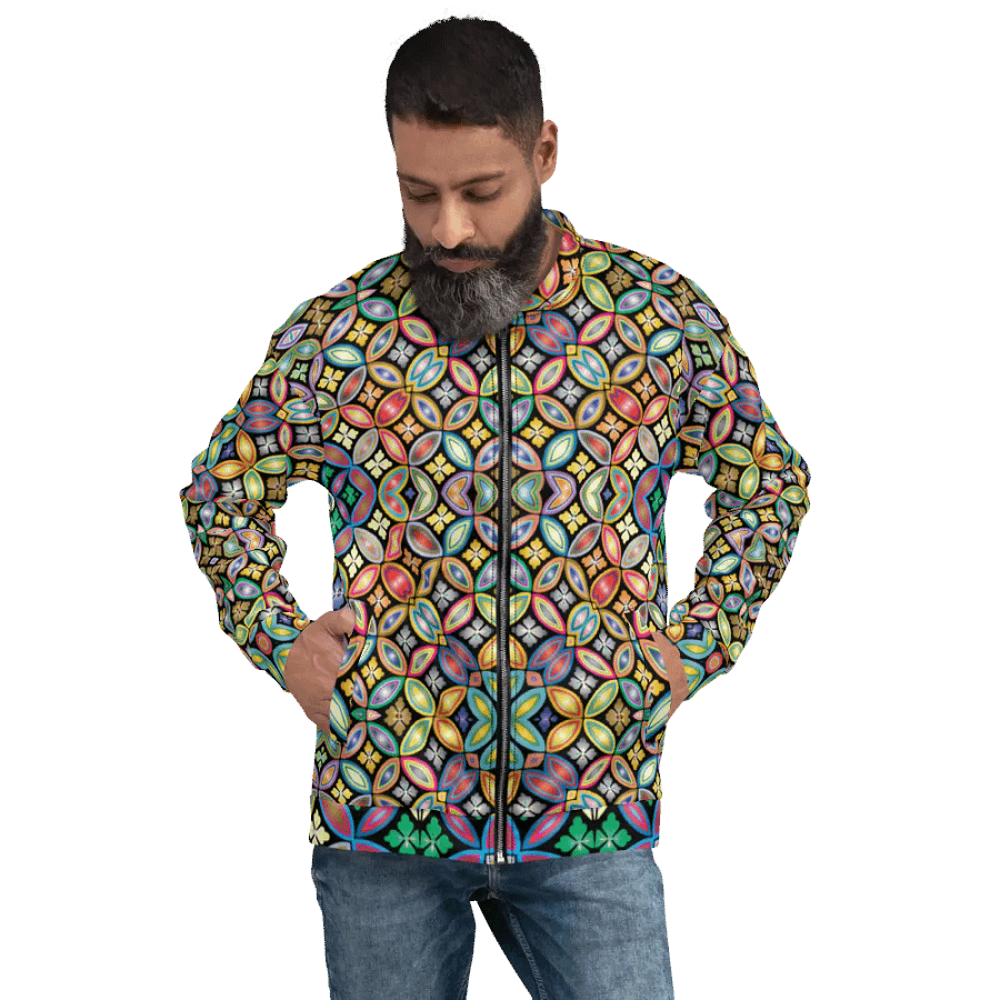 Batik Kawung Purple Bomber Jacket product image (8)