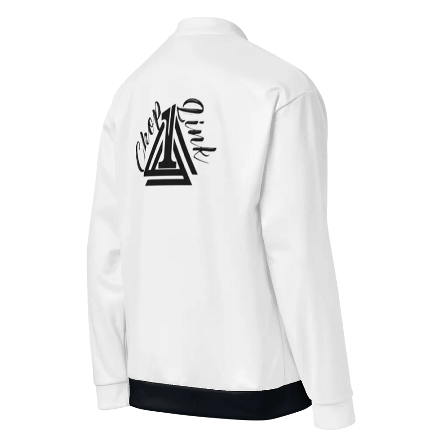 White and Black Royalty Bomber Jacket product image (4)