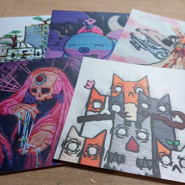 12x12cm Embroidery Prints