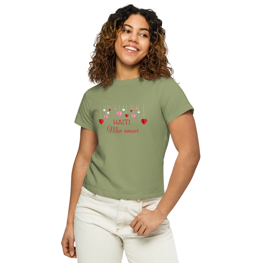 Haiti Mon Amour Women Hearts High-Waisted Tee product image (5)